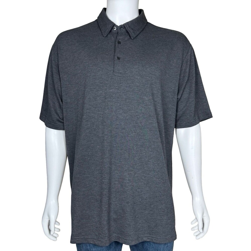 Jachs New York Mens XXL Polo Shirt Short Sleeve Gray Preppy Golf Casual New